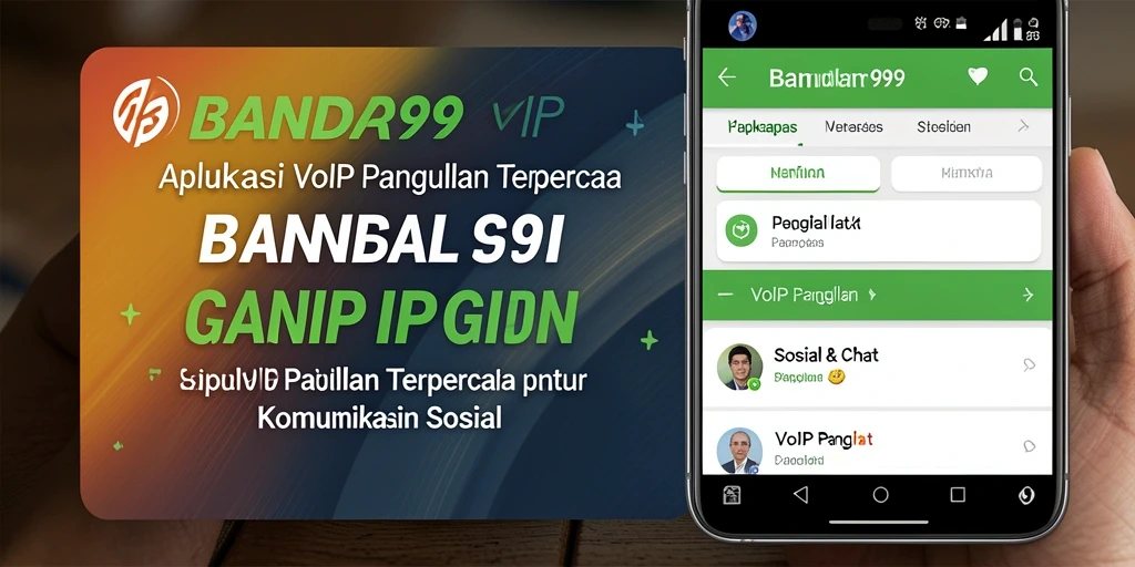 Antarmuka utama aplikasi BANDAR99 untuk VoIP Panggilan yang interaktif.