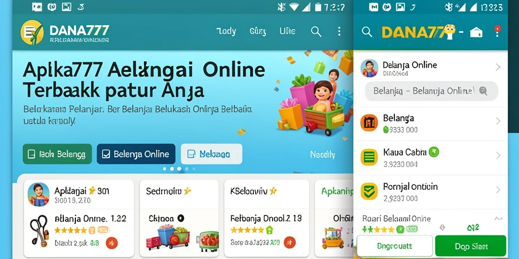 Antarmuka aplikasi DANA777 yang sederhana dan menarik.