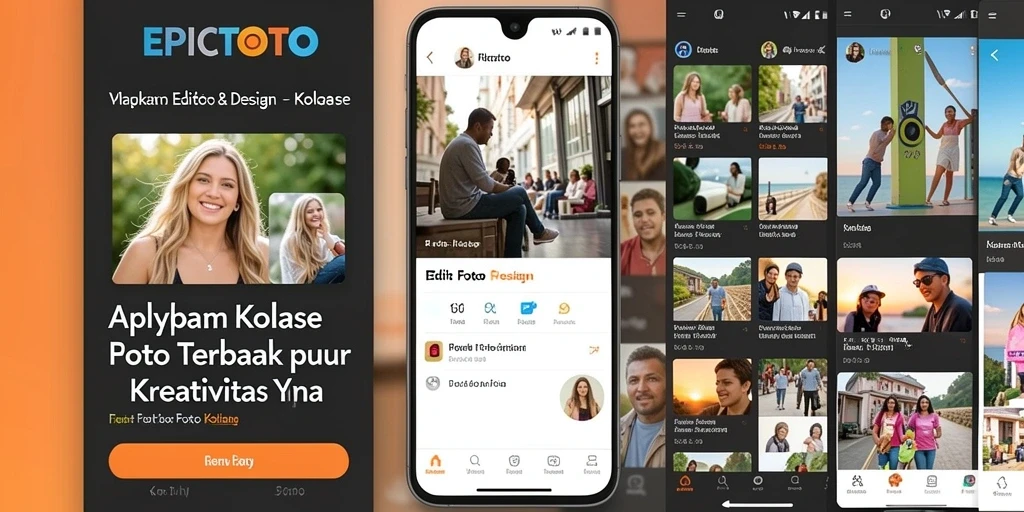 Antarmuka EPICTOTO yang intuitif untuk membuat kolase foto.