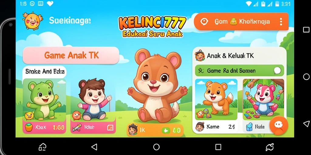 Tampilan antarmuka KELINCI777 yang ceria dan menarik untuk anak.