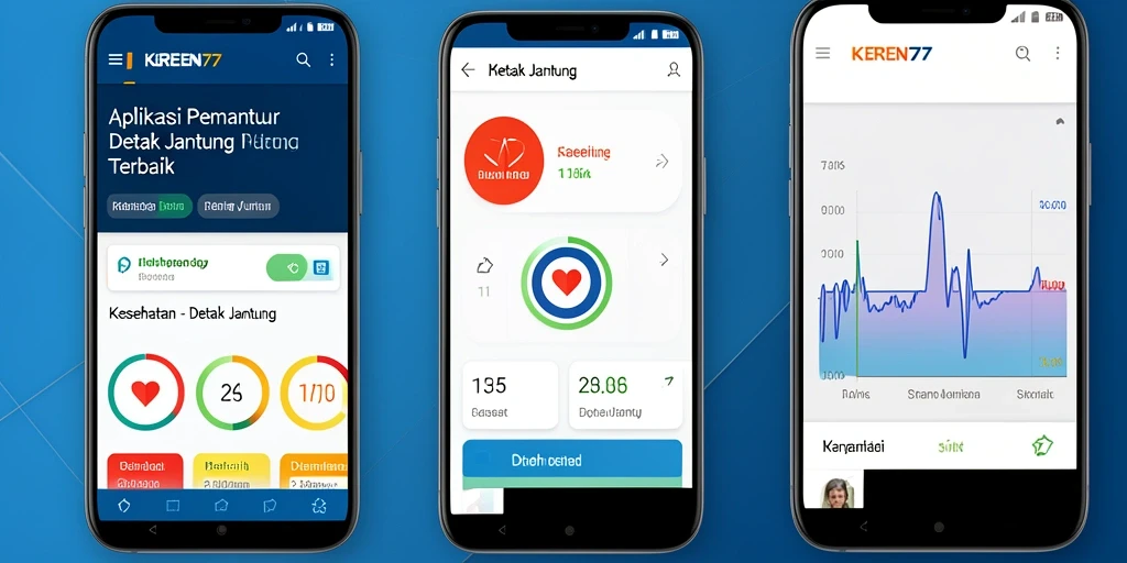 Antarmuka KEREN77 menampilkan grafik detak jantung dengan jelas dan informatif.