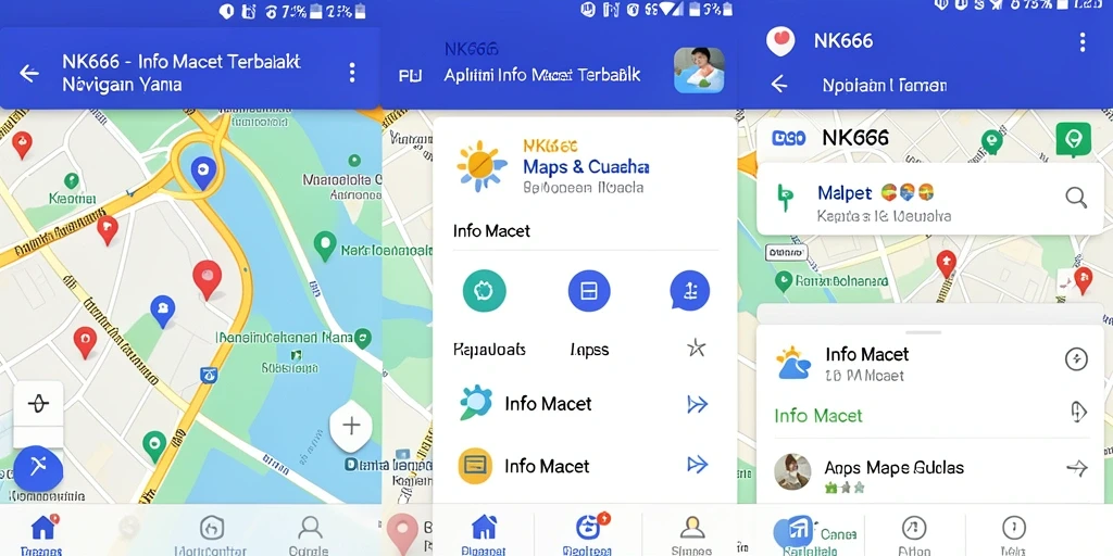 Tampilan antarmuka NK666 yang intuitif dan informatif untuk info kemacetan.