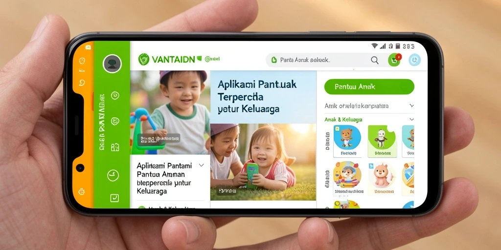 Tampilan antarmuka VANTAIDN untuk memantau kegiatan anak.